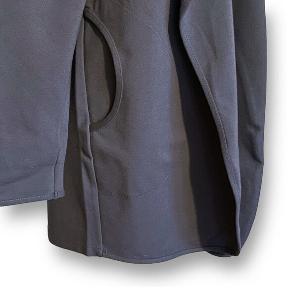 Clara Sun Woo Womens Cardigan XS Gray Ponte Knit Longline Open Front Minimalist - Picture 6 of 8